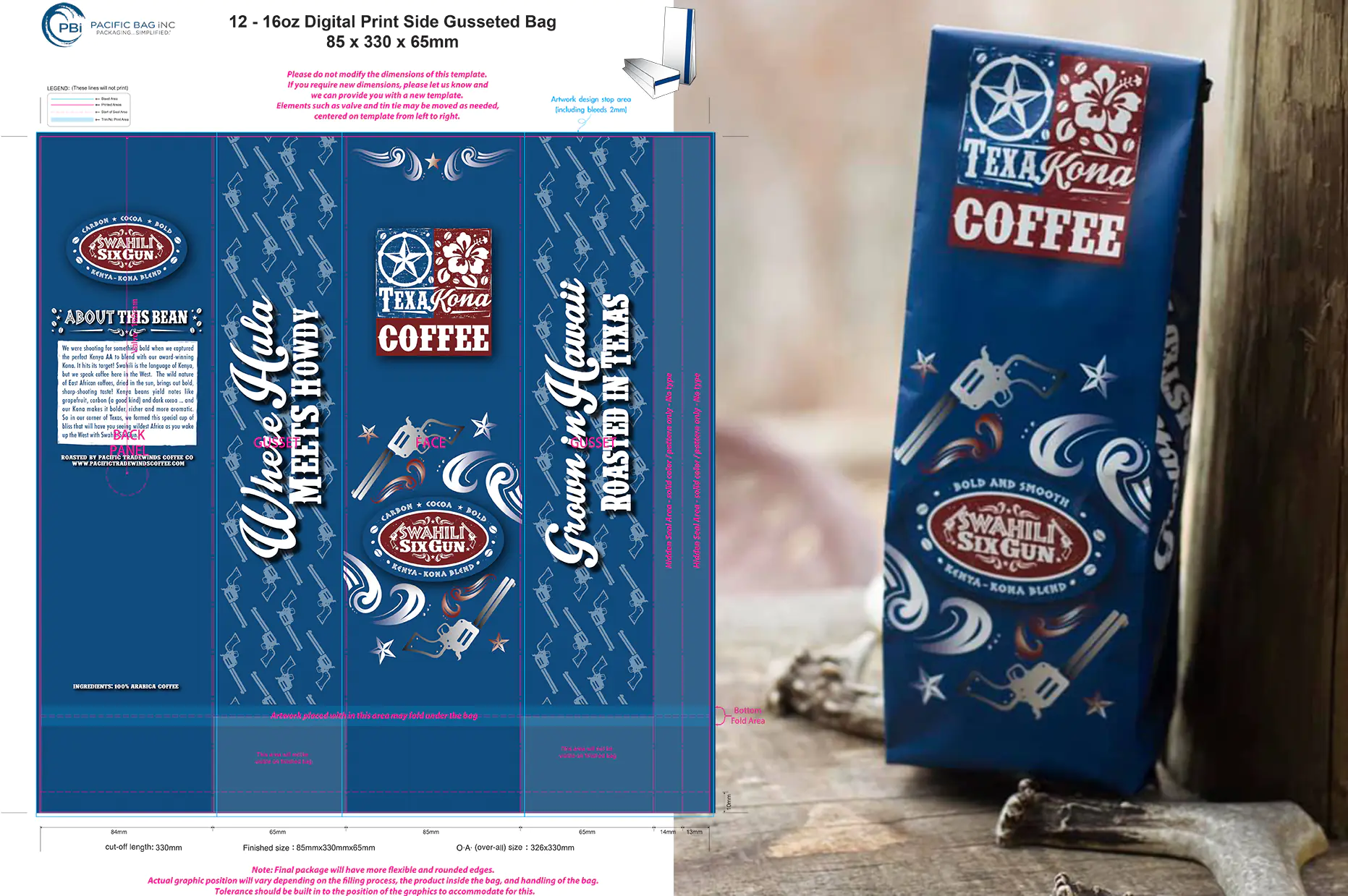 KRB Graphics packaging design – Swahili Six Gun