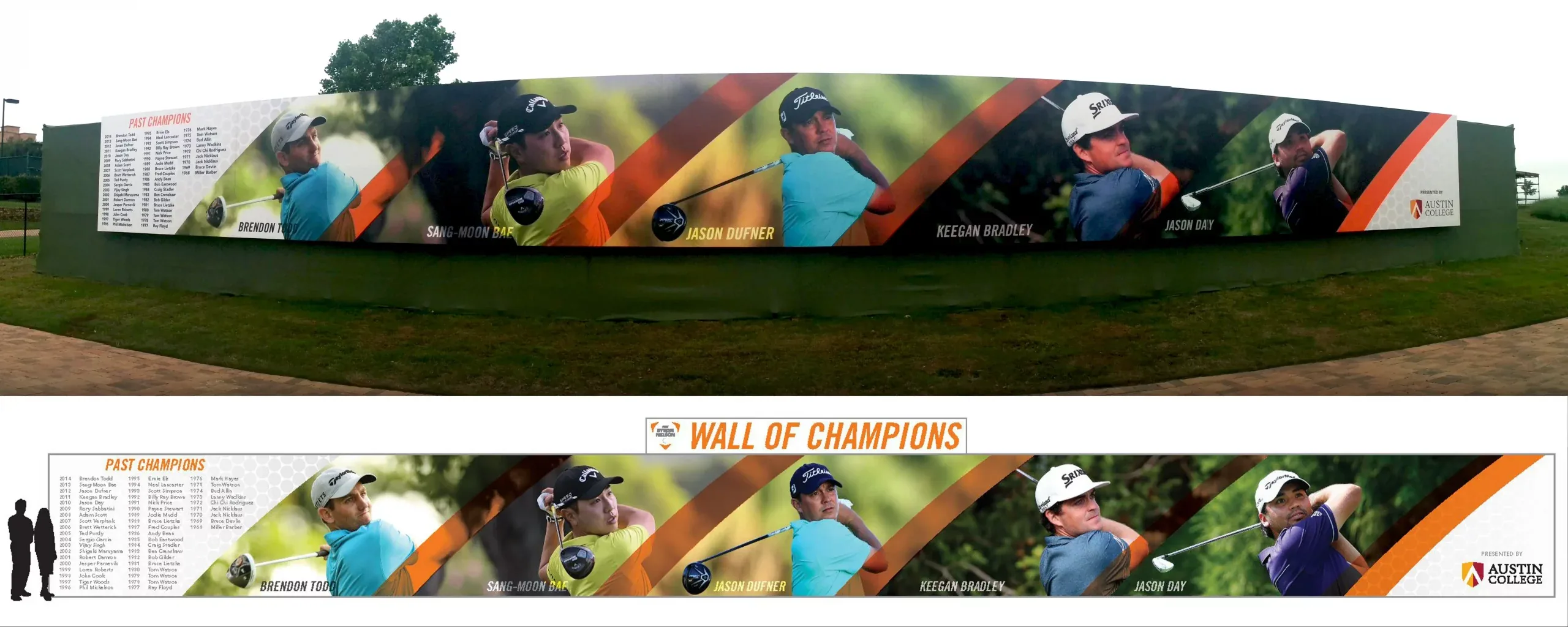 KRB Graphics print design event signage – wall of champs