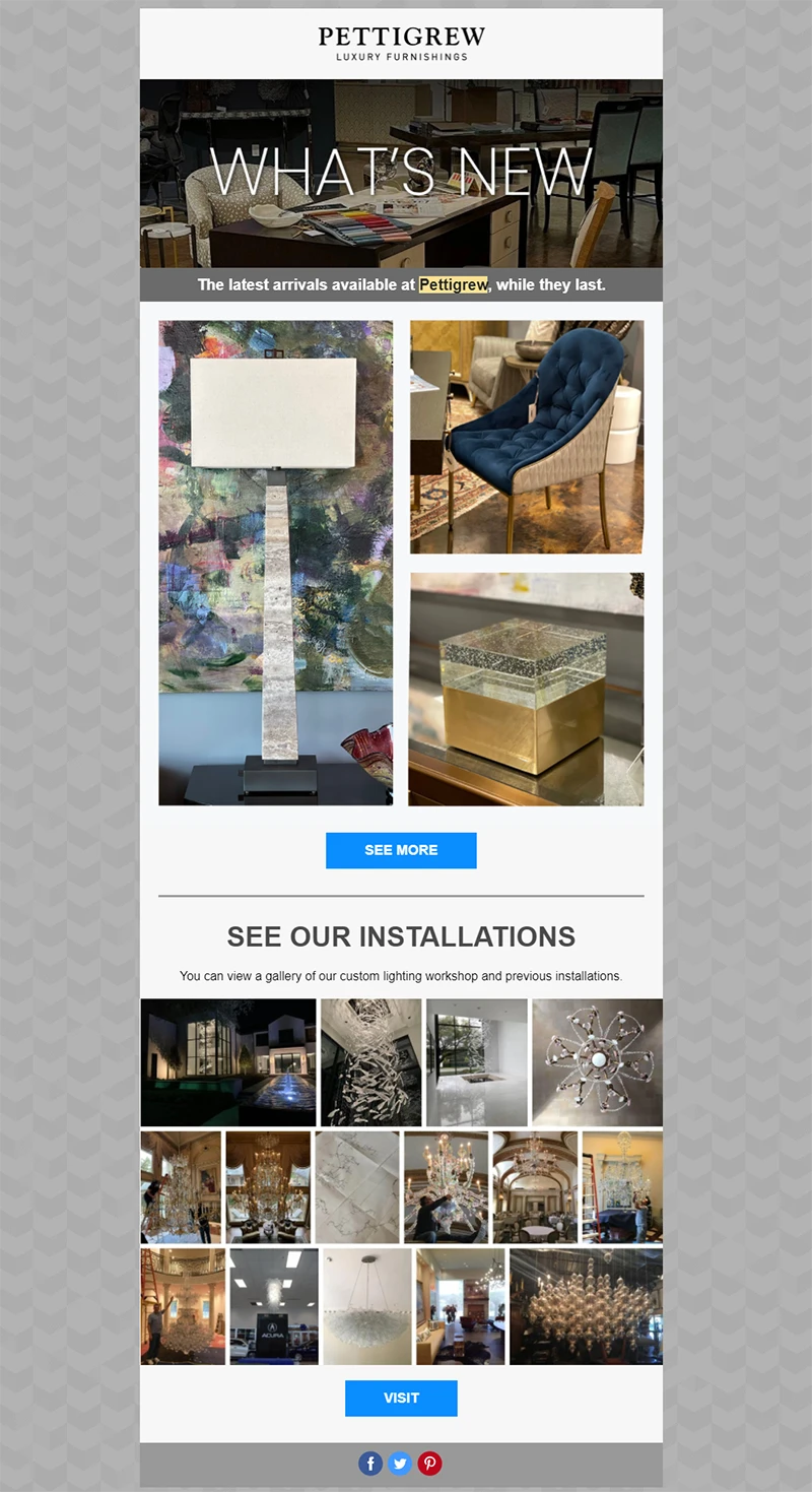 Pettigrew email design