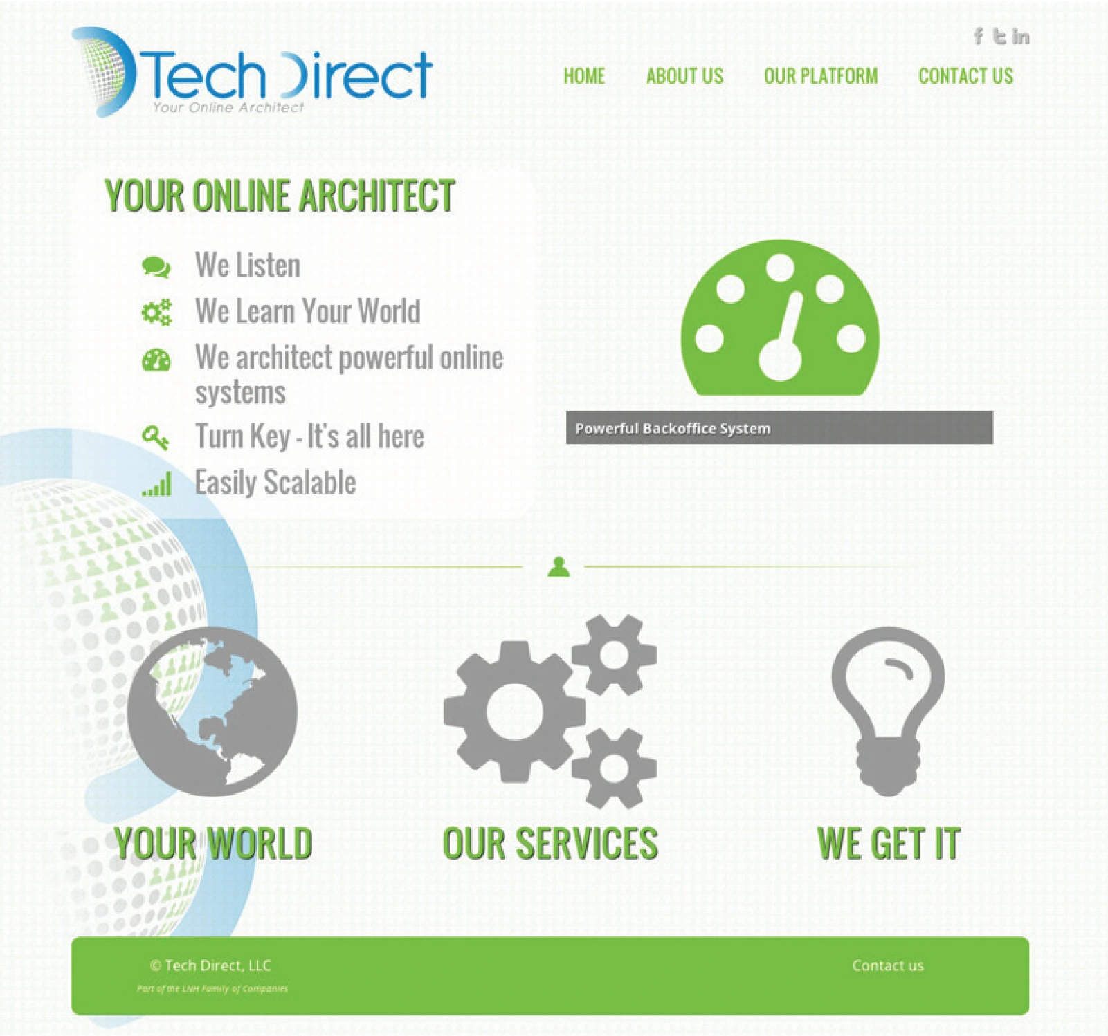 Tech website design
